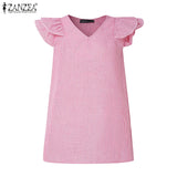 Women Striped Sleeveless V-Neck Top