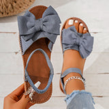 Women Bow Tie Sandals Casual Summer Slides
