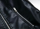 Women's Faux Leather Lapel Biker Jacket