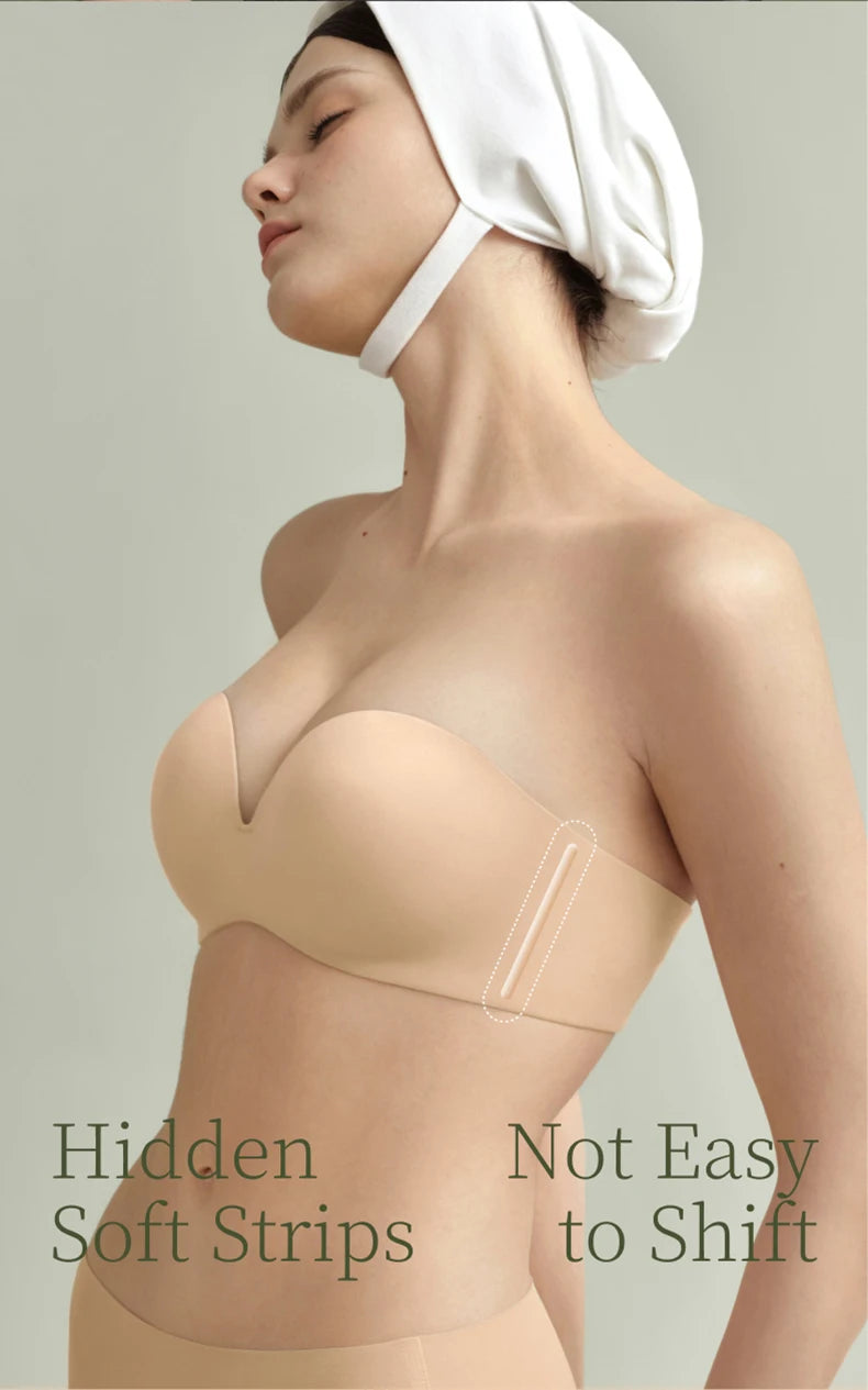 Women Invisible Strapless Bra