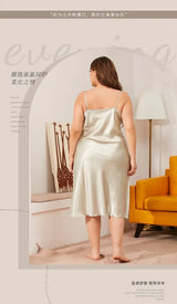 Women Satin Chemise Nightdress Plus Size Sleepwear