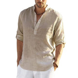 Men Linen Casual Blouse