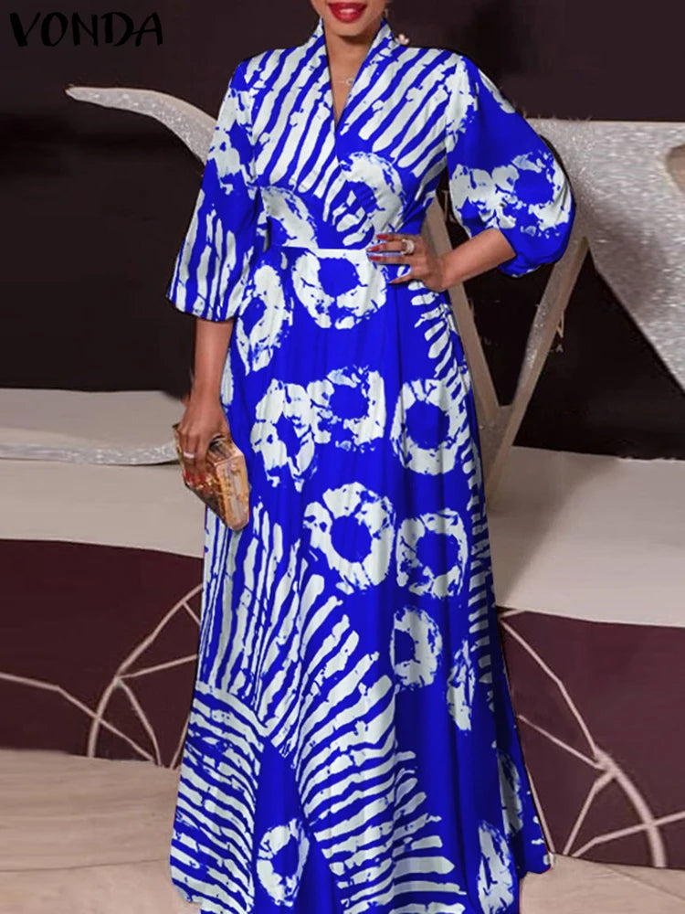 Women Printed Boho Maxi Dress