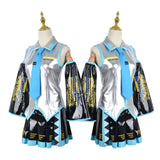 Hatsune Miku Silver Leather Cosplay Costume