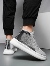 Pink Bling High Top Fashion Skate Shoes