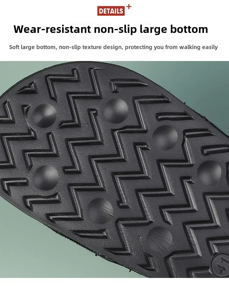 Men Genuine Leather Summer Sandals Slippers