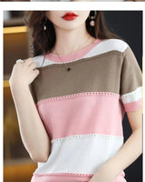 Women Ice Silk Knit T-Shirt