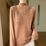 Women Beaded Winter Sweater