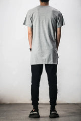 Men Long Hem Streetwear Tee