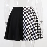 Women Colorblock Pleated Skirt