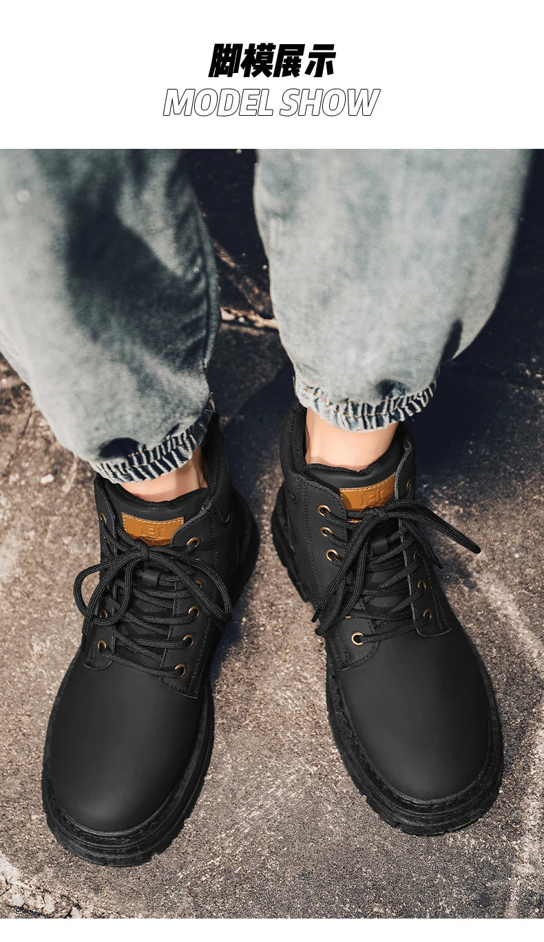 Men’s Outdoor Anti-Slip Leather Boots