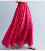 Women Linen Maxi Skirt