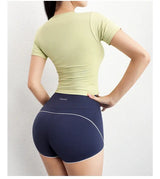 Women Compression T-Shirt Seamless Short Sleeve Gym Top