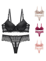 Women Floral Lace Garter Set