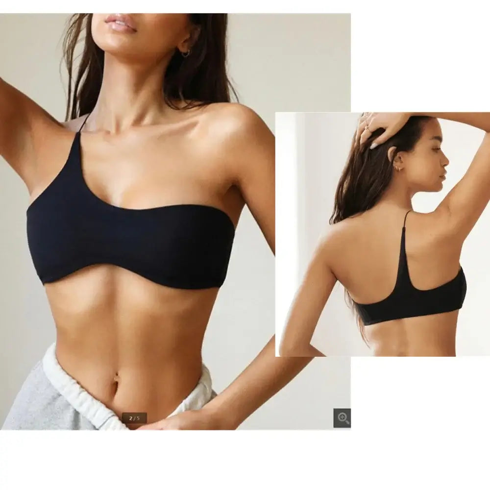 Women Single Strap Yoga Sports Bra