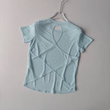 Women Mesh Hollow Back Fitness Shirt