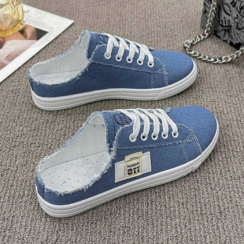Women Canvas Slippers Casual Flat Shoes