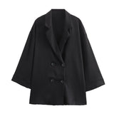 Wrinkled Suit Jacket Pant Set