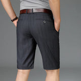 Men Striped Business Shorts