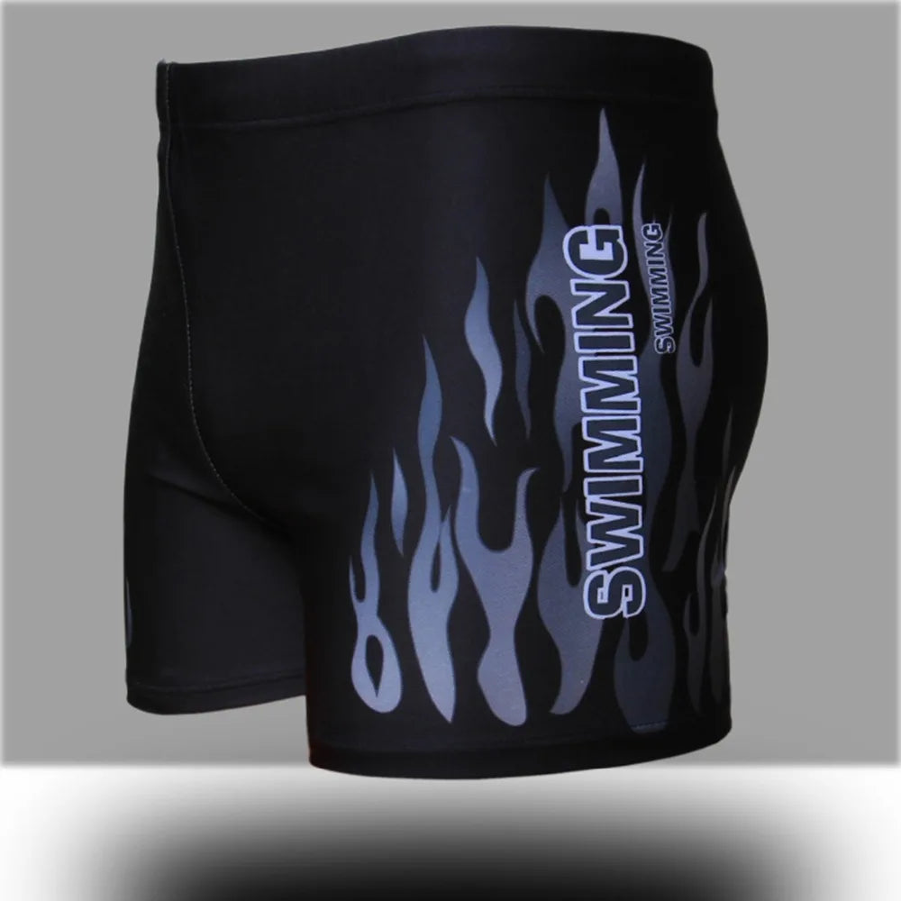 Men Flame Print Swim Briefs