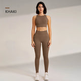 Women High Waist Leggings & Top Set