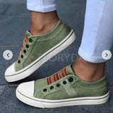 Women Canvas Shoes Slip On Thick Sole Loafers