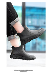 Men’s Short Non-Slip Casual Rubber Rain Boots