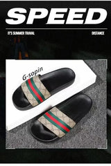 Men Designer Snake Print Slides