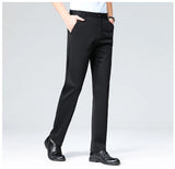 Men's Plus Size Business Trousers – Classic Black