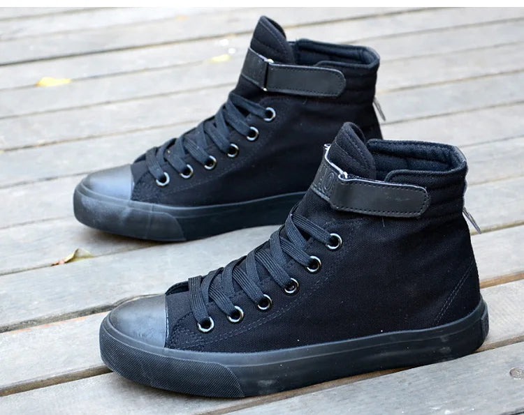 PureStep™ Men’s White High-Top Canvas Sneakers