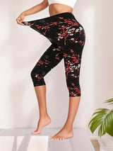 Women Floral Print Cropped Leggings