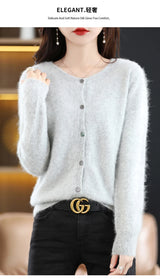 Women's Mink Cashmere Knit Cardigan