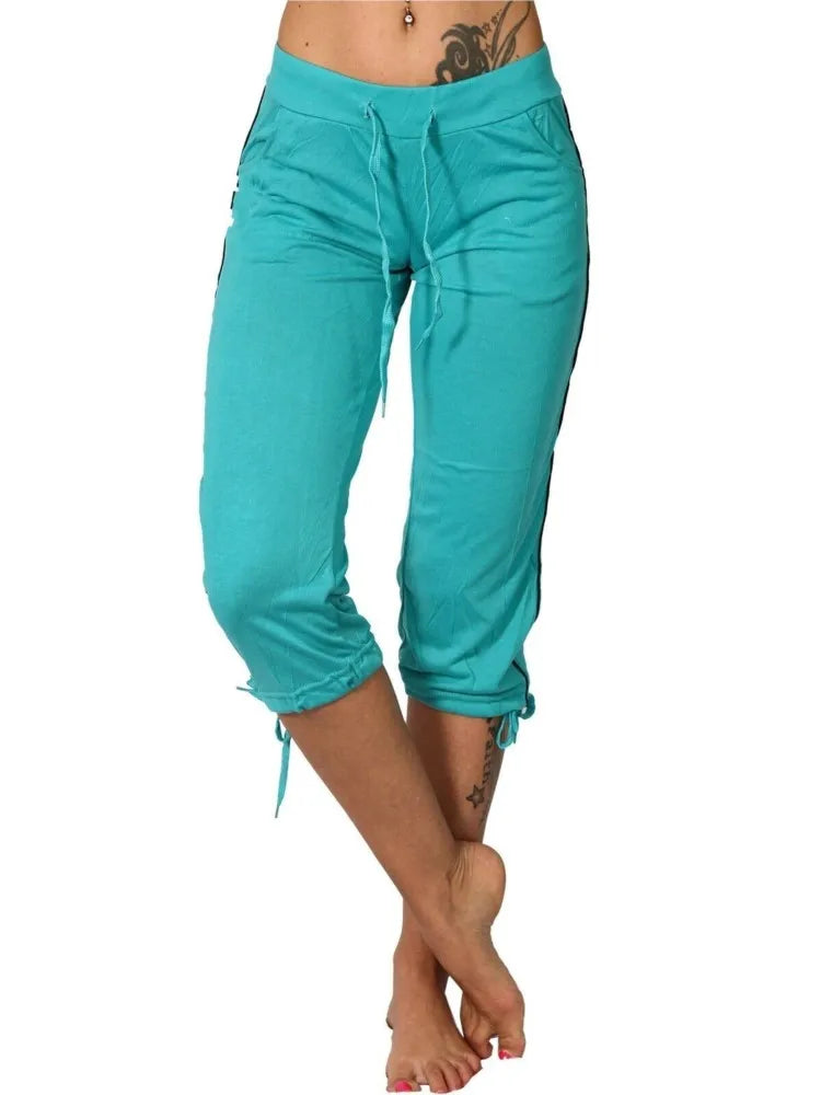 Women Pocket Mid-Rise Cropped Leggings