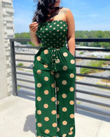 DotBella™ – Polka Dot Off Shoulder Jumpsuit (Playful, Retro & Summer-Ready)