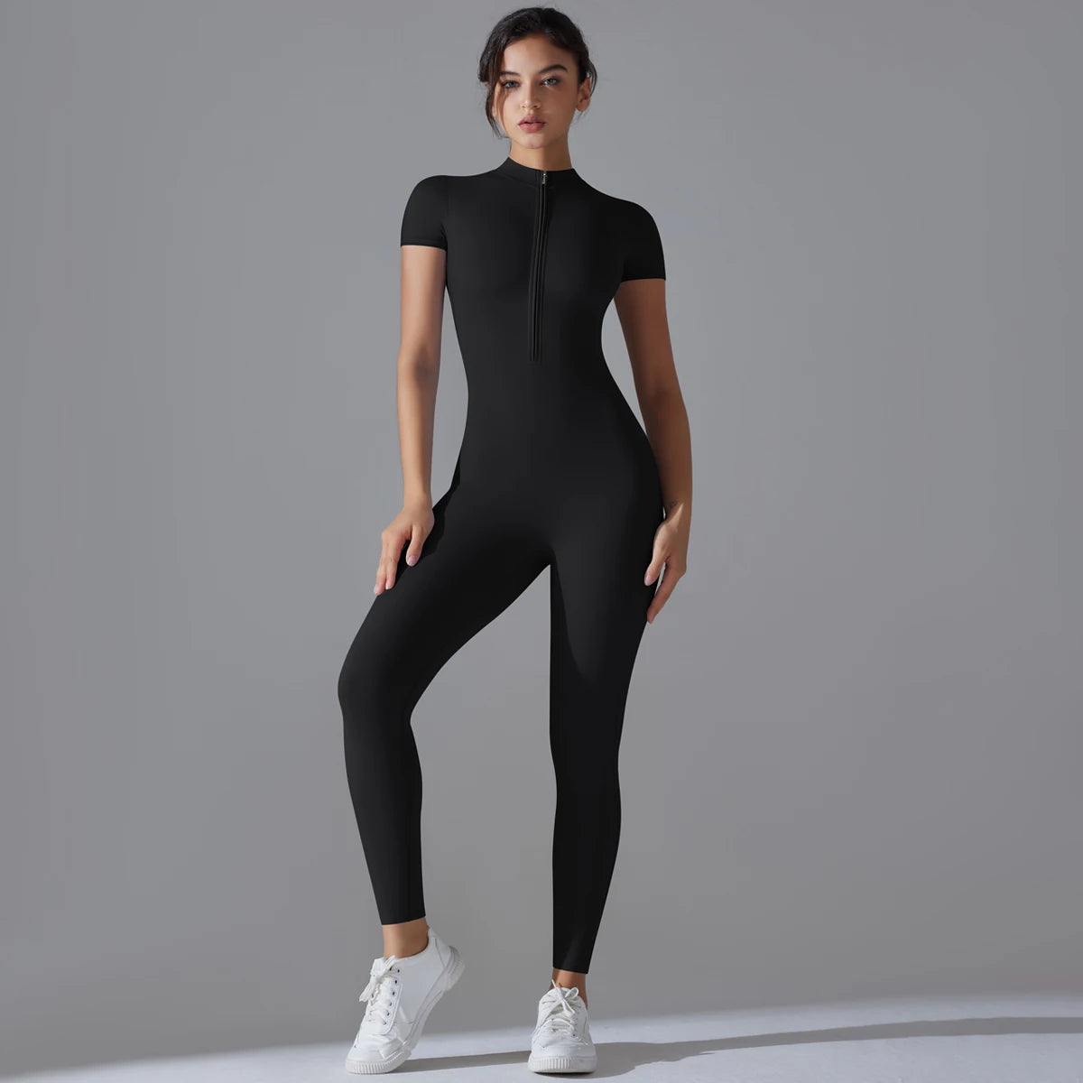 Women's Breathable Sports Yoga Bodysuit – Quick Dry Fitness Jumpsuit