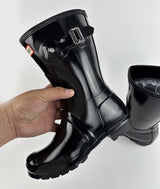 Women Mid Calf Boots Embroidered Leather