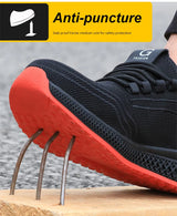 Manlegu Air Mesh Lightweight Safety Sneakers