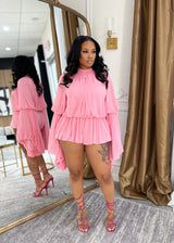 SculptEase™ – Ruched Flare Sleeve Bodycon Jumpsuit (Stretchy, Elegant & Curvy-Fit)