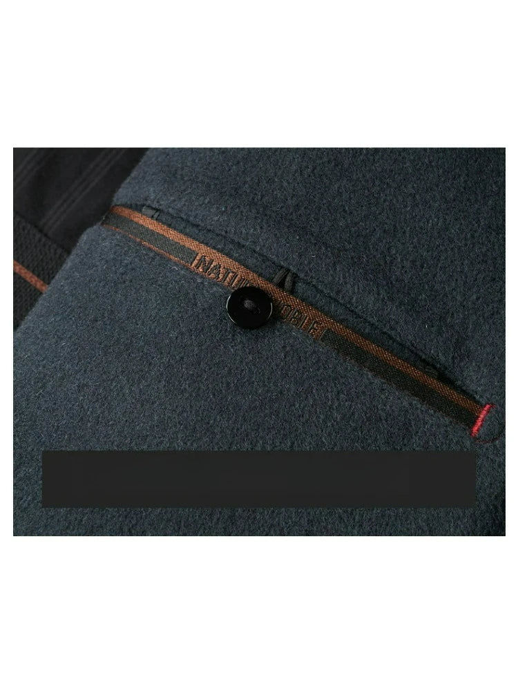 Men Slim Fit Wool Coat Business Jacket