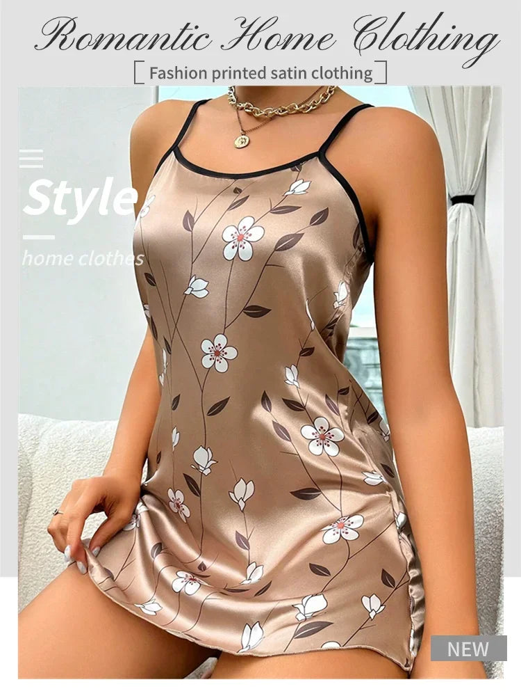 Women Mini Dress Pajama Set