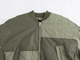 Oversized Army Green Bomber Jacket