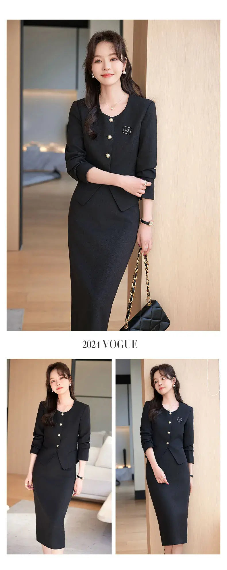 Women Business Work Skirt Suit