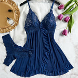 Women Lace See Through Sleep Dress