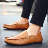 Men Italian Style Leather Moccasins