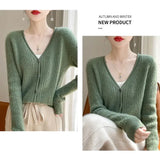 Women Merino Wool Cashmere Cardigan