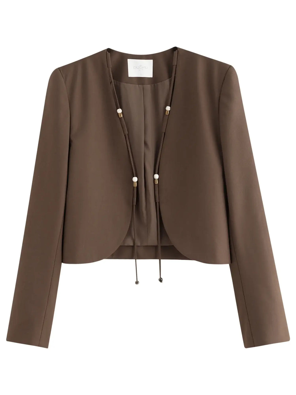 Women Plus Size Beaded Short Jacket