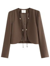 Women Plus Size Beaded Short Jacket