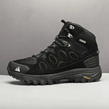 HIKEUP Men High Top Outdoor Hiking Boots