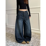 HarajukuWide™ – Baggy Retro Y2K Jeans (High Waist, 2000s Style)