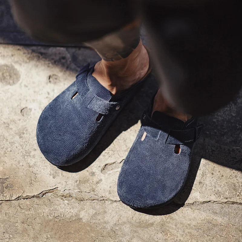 Men Blue Mule Shoes